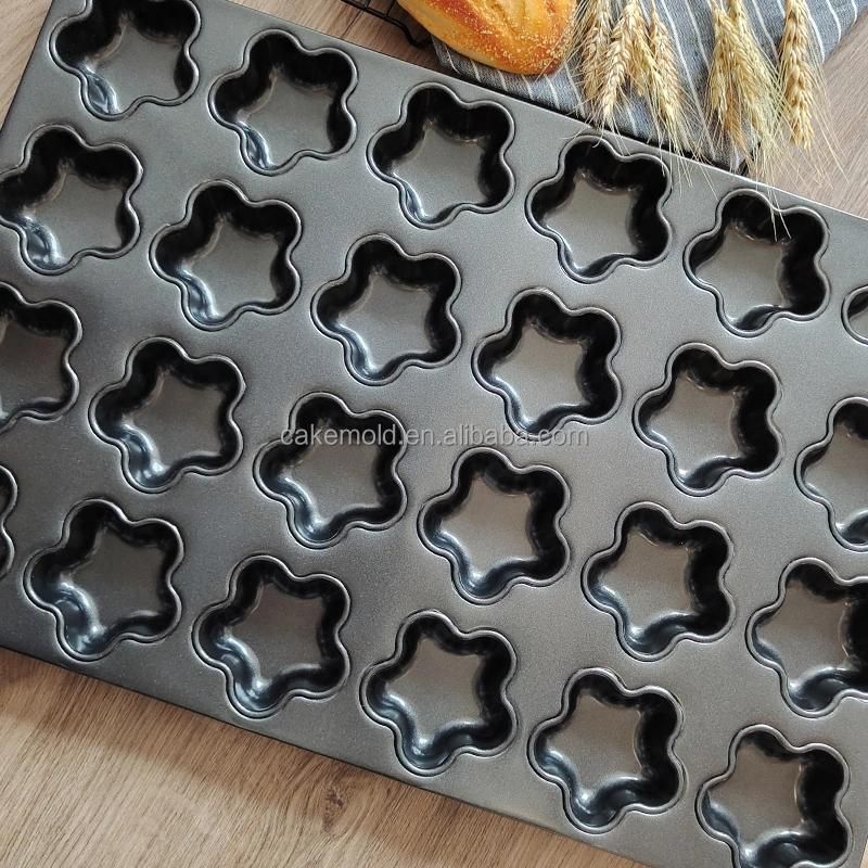 4*6 Cups Cake Molds Aluminum Steel Non Stick Bakeware Baking Trays