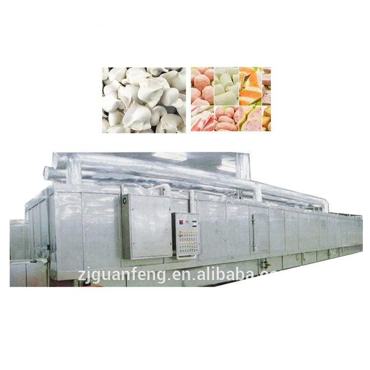 250kg Fruits IQF Tunnel Freezer Food Quick Freezing Machine