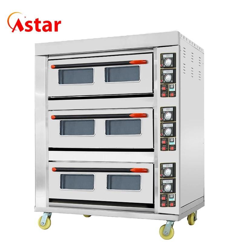 CE Approval Commercial Bread Bakery Equipment 2 Deck 4 Trays Electric Pizza, Baking Oven for Sale