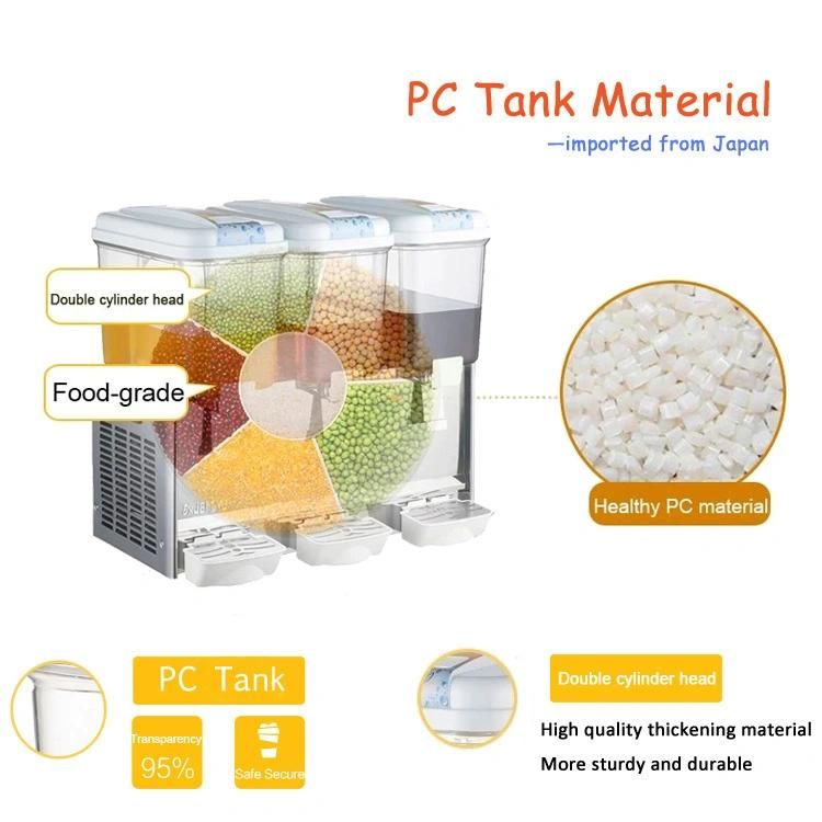 3 Bowls Refrigerated Juicer Machine Commercial