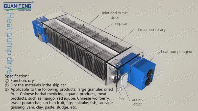 200kg High Efficiency Heat Pump Dryer for Mango Dehydration Drying