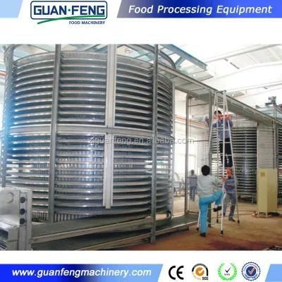 High Efficiency IQF Spiral Freezer Machine for Seafood Process Industry