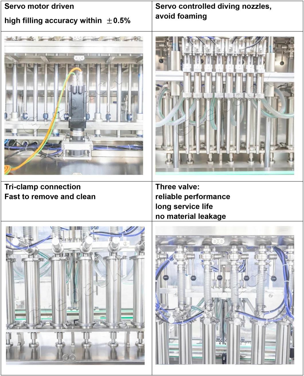 CE Approved China Manufacturer Laundry Detergent Filling Machine Controlled by Servo Motor