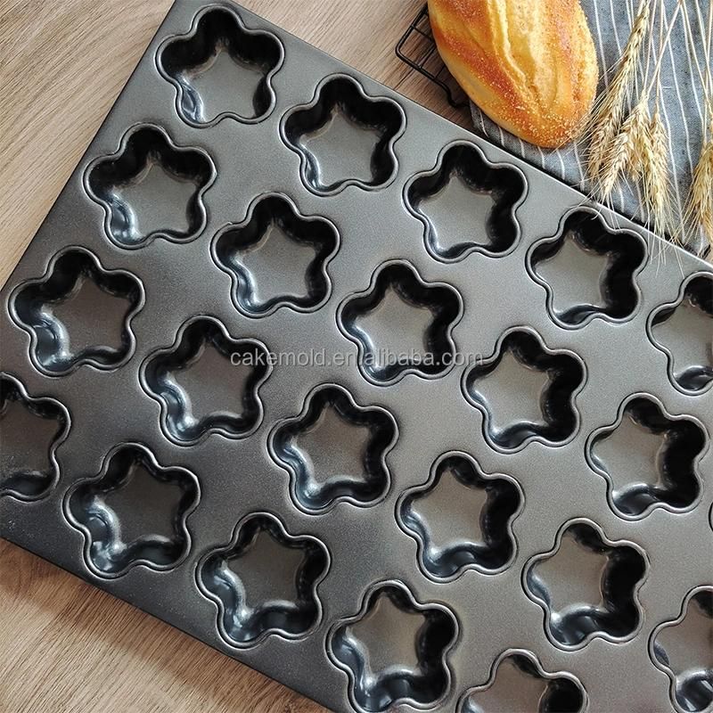 4*6 Cups Cake Molds Aluminum Steel Non Stick Bakeware Baking Trays