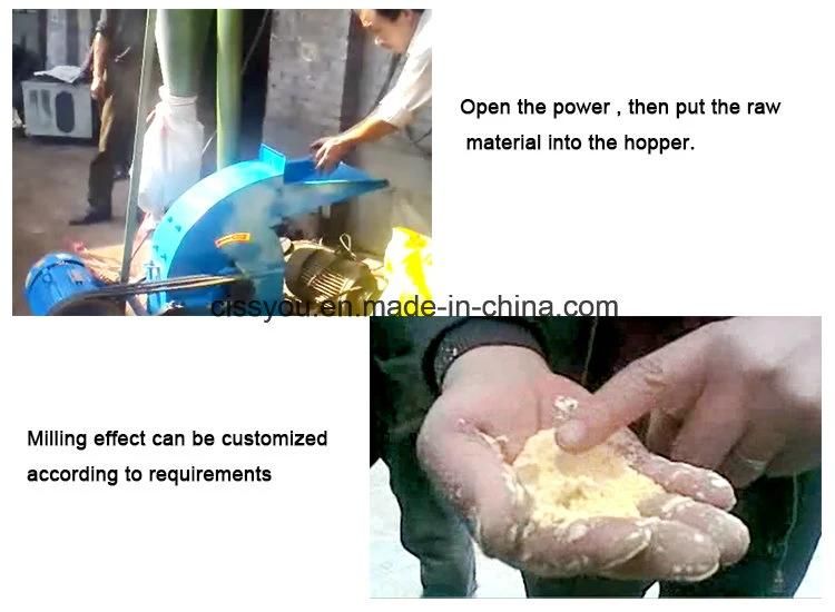 Small Animal Poultry Feed Maize Flour Crusher Grinding Hammer Mill