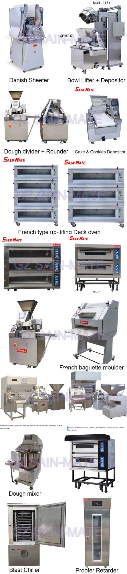 16 Trays Comercial Gas Rotary Rack Oven for Bakery Equipment with Trolley