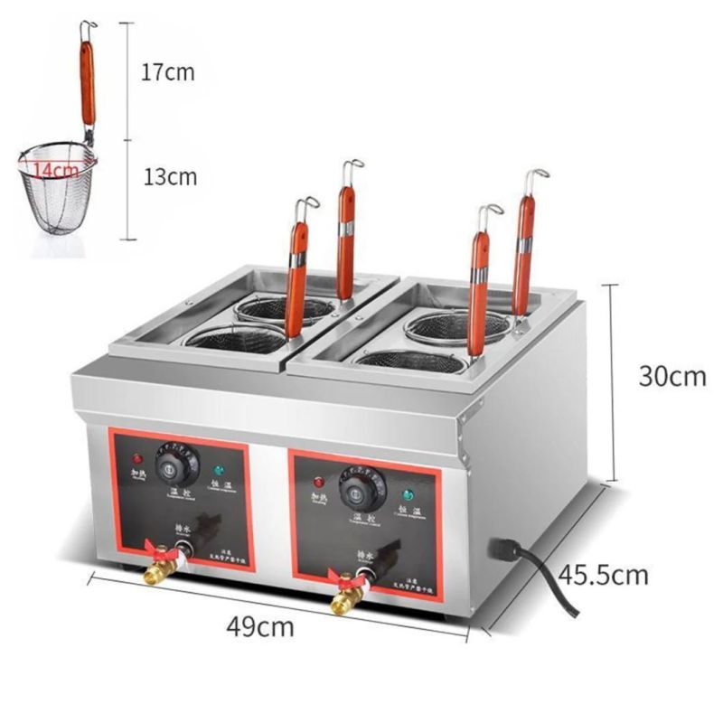 Gas Pasta Cooker with Cabinet for Restaurant & Catering Kitchen Equipment