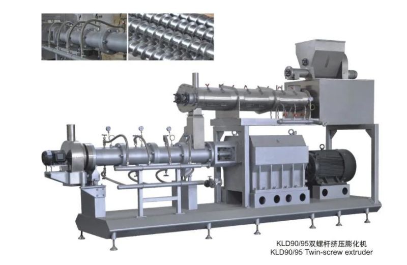 Kibble Dog Cat Granulator Extruder Animal Pet Food Production Line