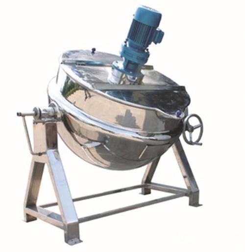 500 Liter Double Layer Jacket Electric Steam Heating Cooking Kettle for Chilli Sauce Paste Juice