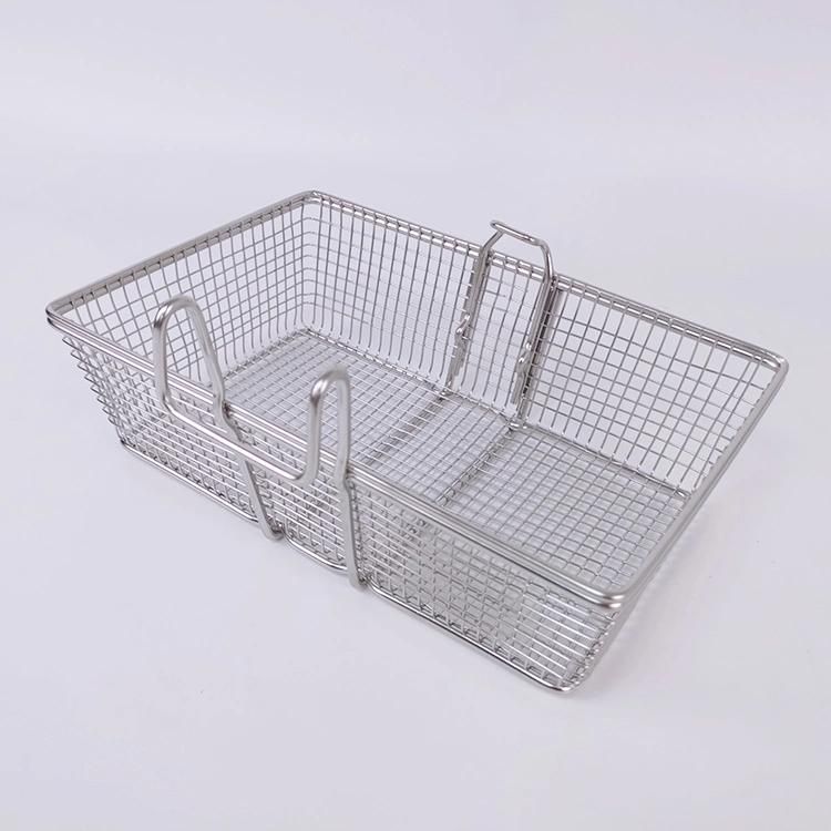 2.5 Gallon Commercial Fryer Stainless Steel Fried Basket Front Hook Fry Basket with Black Coated Removable Handle