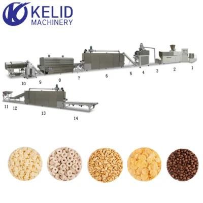 Automatic Corn Flakes Froot Loops Breakfast Cereals Production Line