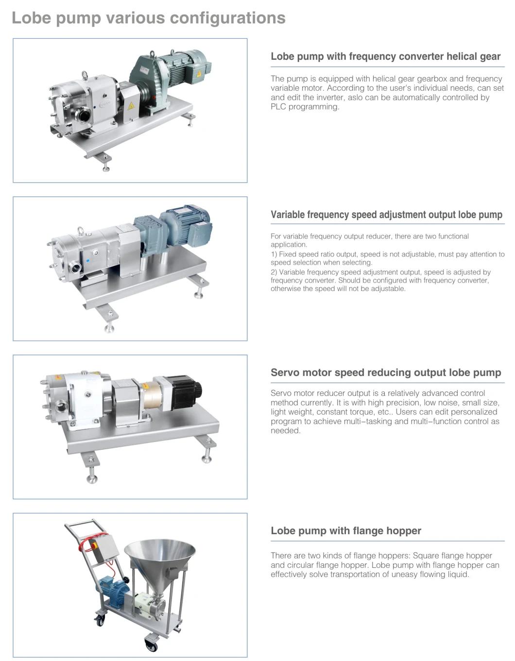 3A Explosion Proof Motor Positive Displacement Rotary Lobe Cam Pump