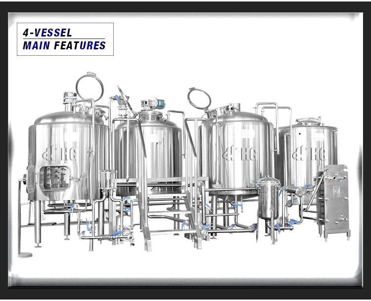 1000L Beer Brewing Equipment Stainless Steel Red Copper Brewery Machine Craft Beer Making System