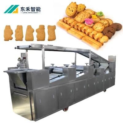 Automatic Biscuit Production Line Small Biscuit Make Machine Delicious Biacuit Processing ...