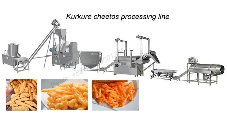 Corn Flakes Chips Breakfast Cereals Kurkure Cheetos Extruder Making Machine Processing Line