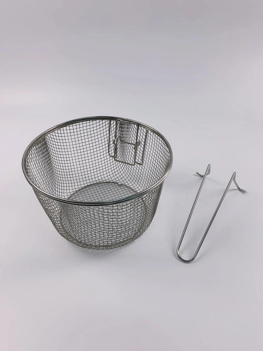Stainless Steel Round Deep Fry Basket with Kd Handle