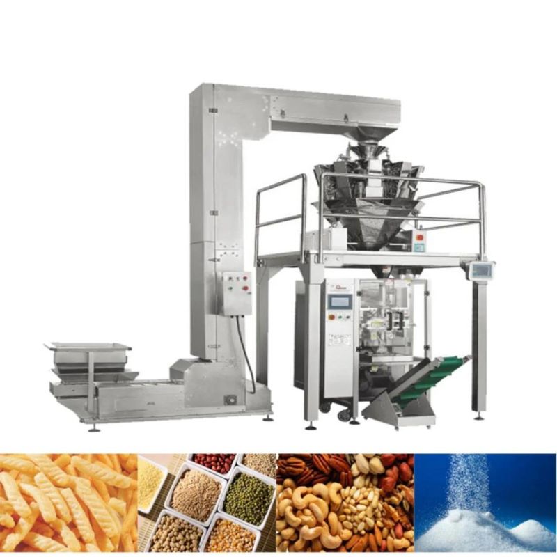 Automatic Continuous Roll Film Packaging Vertical Beans/ Grain/Rice/Nuts/Peanut/Sugar/Salt /Granule /Coffee Volumetric Filling Wrapping Packing Sealing Machine