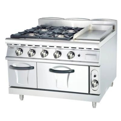 Gh996A Gas Range with 4 Burners &amp; Griddle &amp; Gas Oven