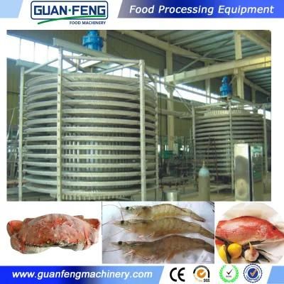 3000kg Large Capacity Seafood Spiral Freezer Quick Freezing Equipment