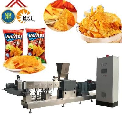 Full Automatic Extrusion Fried Pellet Snacks Food Processing Line Food Frying Machine ...