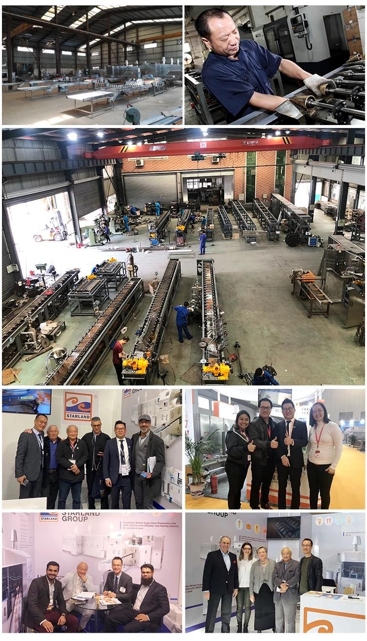 Multi-Function Automatic Waffle Tube Production Line with 51 Pieces 5 Meters Long Baking Tray, with After-Sales Service