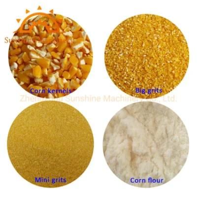 Combined Corn Snack Grits Maize Flour Grinding Machine