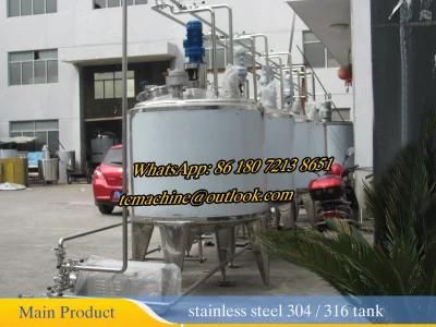 Steam Heating Mixing Tank for Milk 1000liter