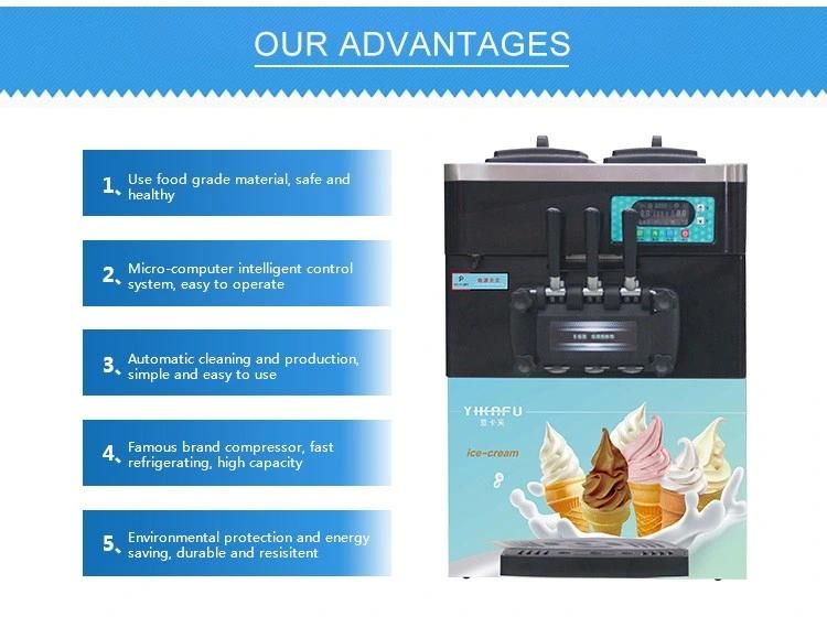 Best Selling Table Top Automatic Soft Ice Cream Cone Machine