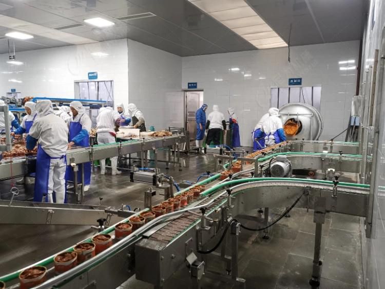 Tuna, Sardine Fish Chicken Meat Corned Beef Luncheon Meat Tin Can Processing Machine Canned Food Tomato Paste Production Line Machinery Canned Filling Machine