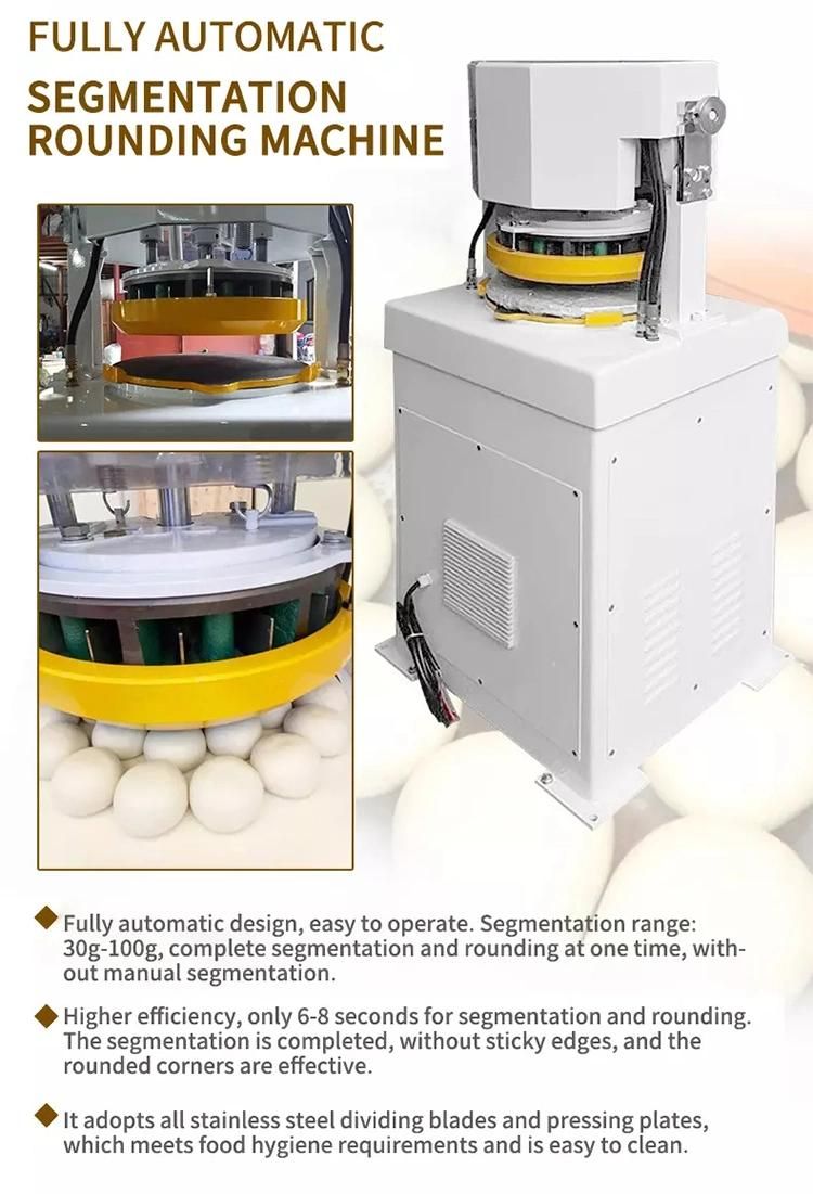 Burger Bread Buns Ball Roller Pizza Dough Divider Rounder Making Cutter, 30 Automatic Pita Mini Dough Rounder and Divider Machine