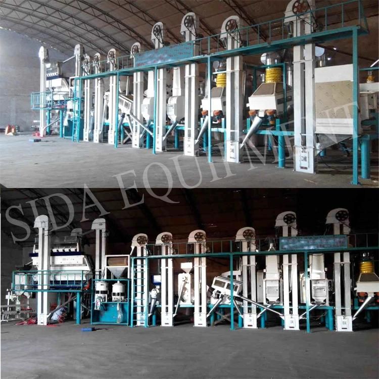 Complete 50t Rice Milling Plant with Rice Parboiling Unit