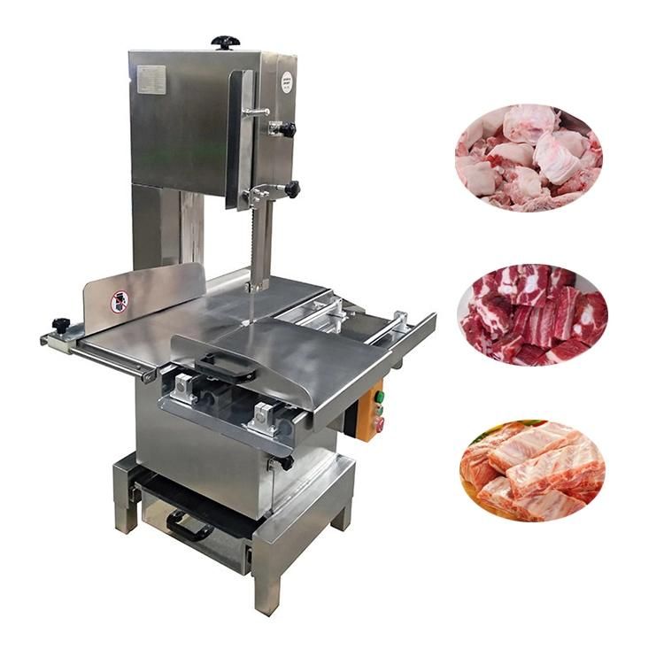 Electric Bone Saw Frozen Meat Dicer Tabletop Chicken Cutter Copper Meat Band Saw Cutting Machine