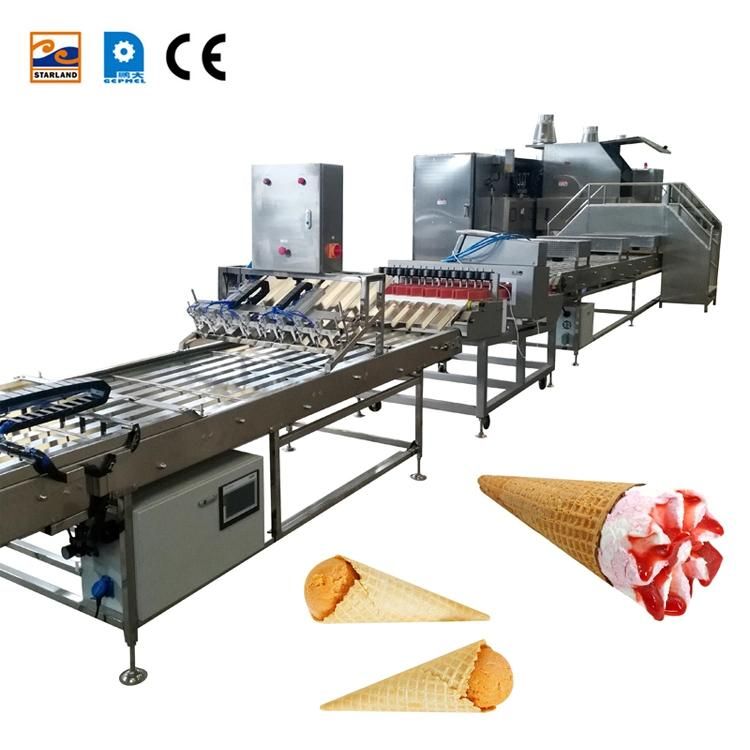 Supplier Ice Cream Cone Production Line Automatic Crispy Tube Food Manufacturing Machine with High Quality and High Stability