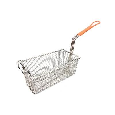 Commercial Rectangular Deep Fryer Basket with Front Hook