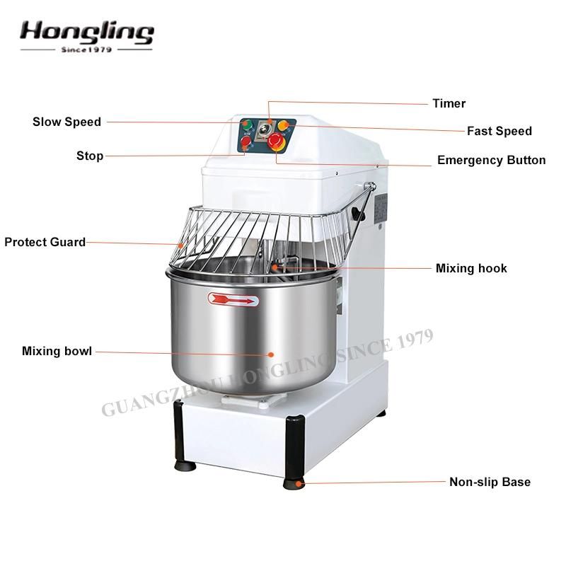 HS50 Bakery 20kg Bread Dough Spiral Mixer Prices