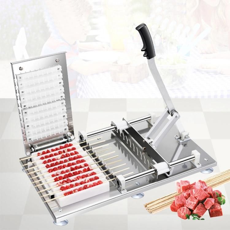 Stainless Steel Meat Wear Stringing Machine Chicken Kebab Making Machine Meat Skewers Machine