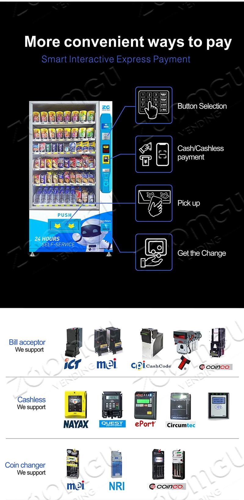 Zoomgu Bill Operated Snack Drink Combo Vending Machine