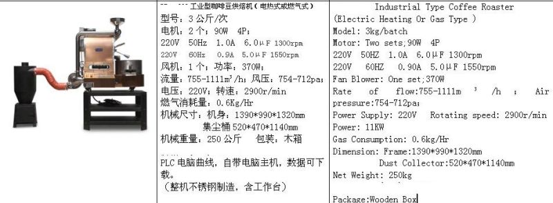 Industrial Type 3 Kg Coffee Roaster for Sale