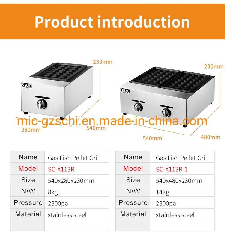 2-Head Gas Taiyaki Machine Fish Pellet Grill Fish Balls Making Machine