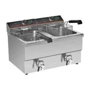 Commercial Restaurant 2 Tank &amp; 2 Basket Gas Deep Fryer