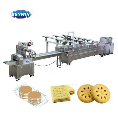 Skywinbake Best-Selling Customized PLC System Ice Cream Sandwich Biscuit Machine