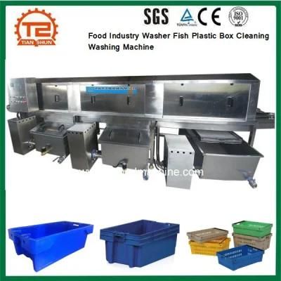 Food Industry Washer Fish Plastic Box Cleaning Washing Machine