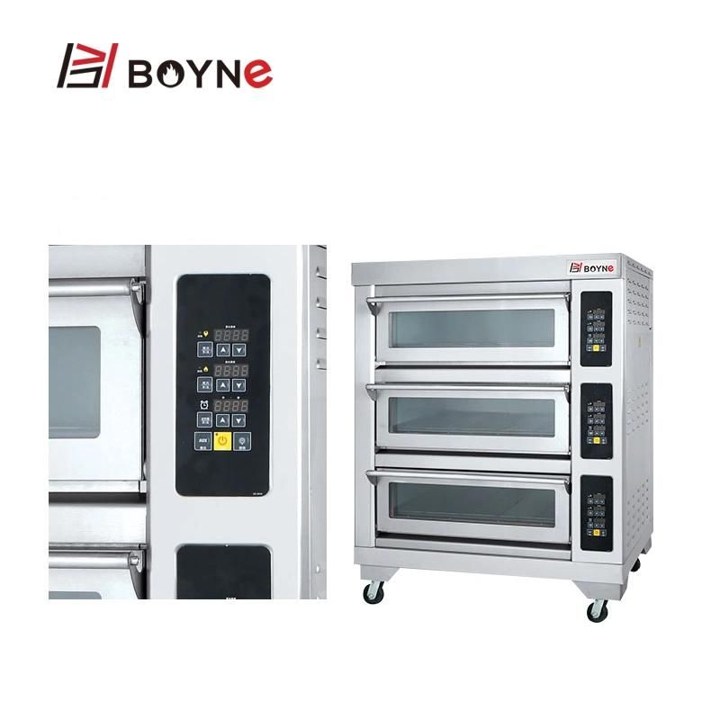 Multi Function 3 Deck 6 Trays Electric Baking Oven for Hotel Kitchen