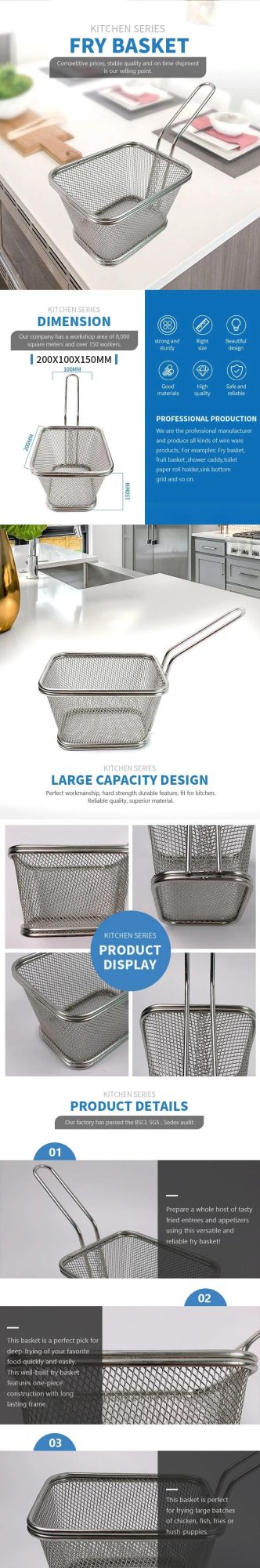 Stainless Steel Mini Fry Basket