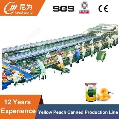 Yellow Peach Canned Production Line Fruit Processing Machinery