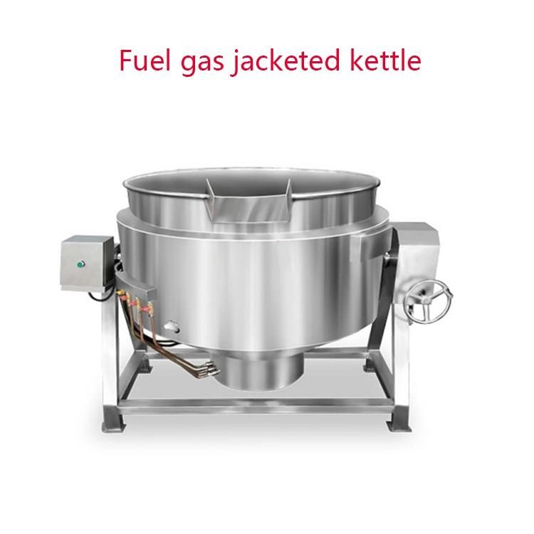 100L/200L Industrial Steam/Electric Jacketed Kettle Cooking Mixer Pot Jacket Kettle with Agitator