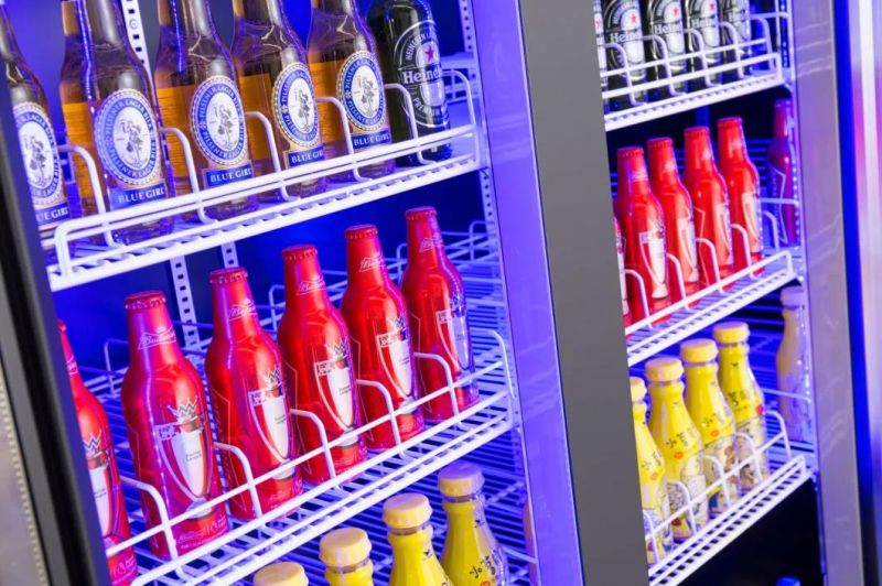 Supermarket Refrigerator Refrigerator Commercial Slim Upright Supermarket Cooler Cold Drink Display