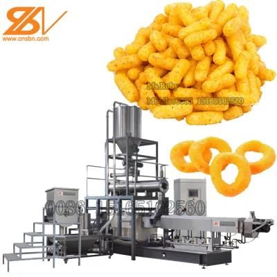 Popular Automatic Corn Puff Snack Food Extruder Making Machine