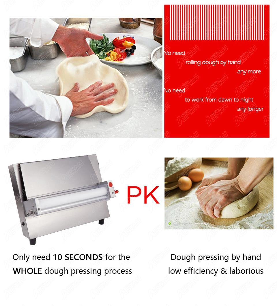 Dr3s Automatic Electric Pizza Dough Roller Machine Sheeter for Home Use, Small Dough Roller Pizza Rolling Machine 220V 110V