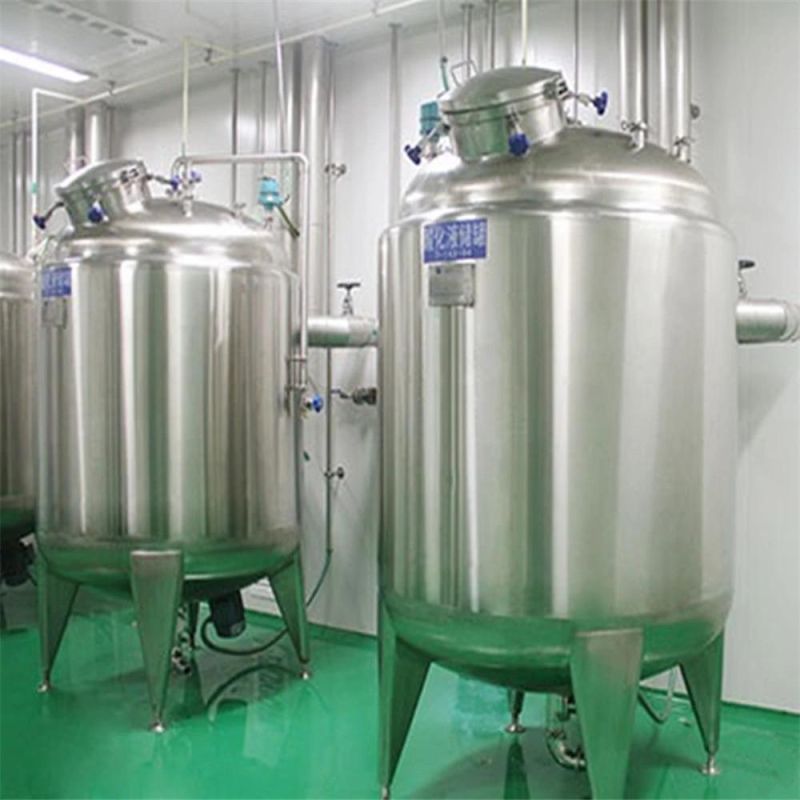 Sanitary Steam Heating Electric Heating Stainless Steel Tank with Mixer